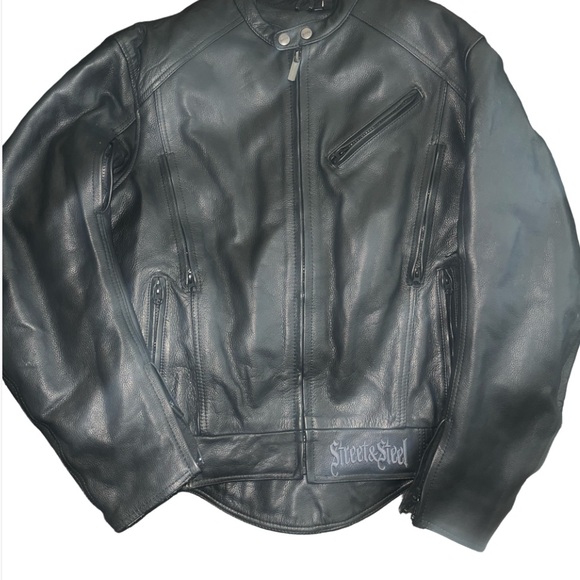Leather Street&Steel Men’s Motorcycle jacket - Picture 3 of 7